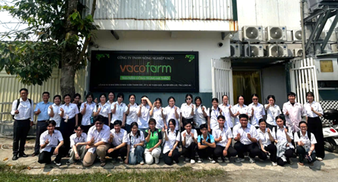 Sinh viên ngành công nghệ sinh học tham quan thực tế  tại Công ty TNHH Nông nghiệp Vaco