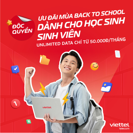 Giới thiệu gói cước của Viettel ưu đãi đặc biệt cho sinh viên HUFI